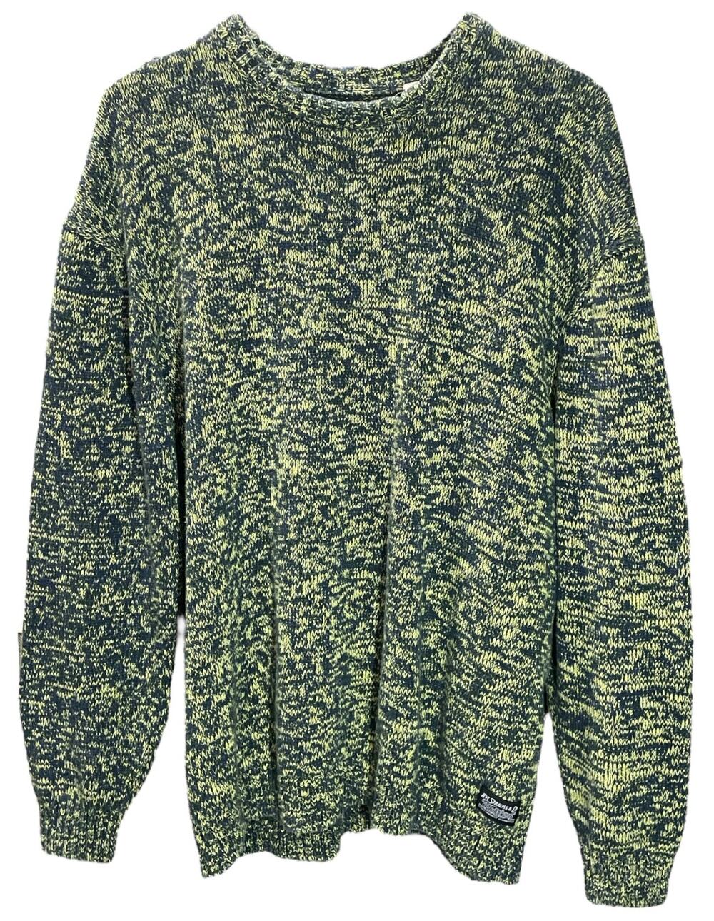Levi’s Space Dye Crewneck Sweater Blue Green Knit Size Medium